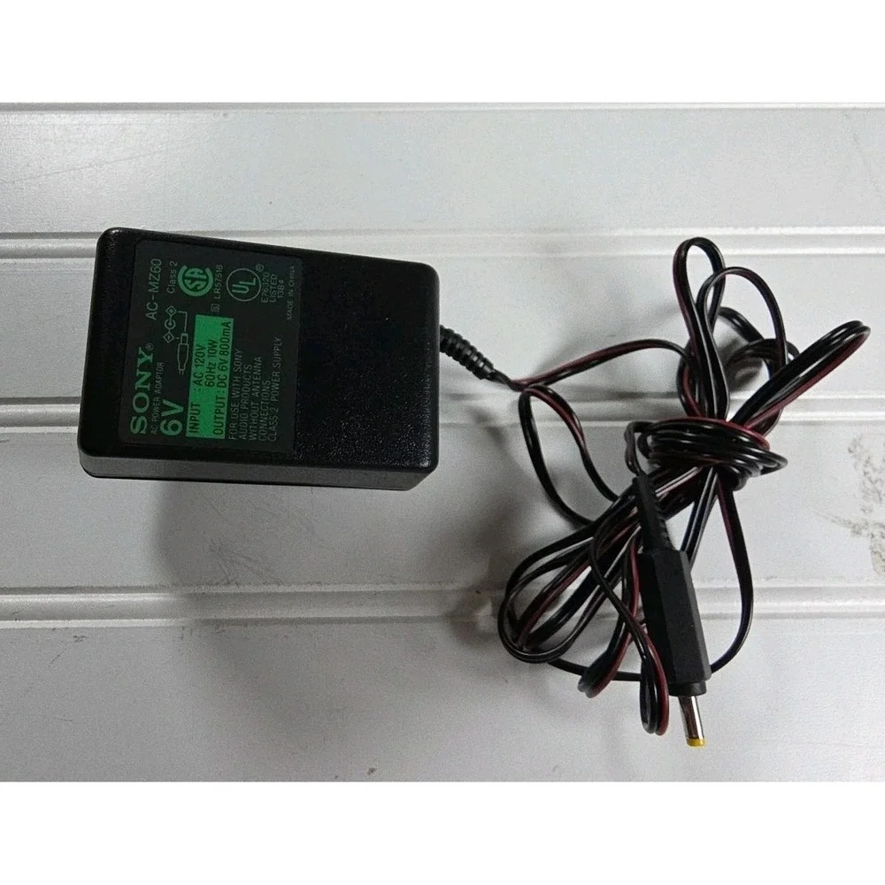 Genuine Sony AC Power Adapter‎ 220-230V AC 6V DC 800ma - VGC (AC-MZ60A)